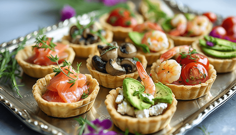 Блюдо с различными закусками