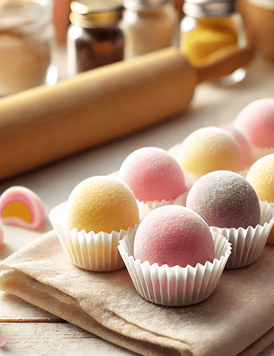 Разноцветные моти с разными начинками