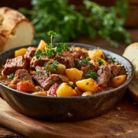 Ирландское рагу с мясом и картофелем