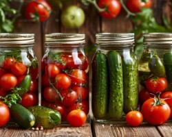 Баночки с овощами для консервации