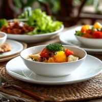 Вкусный обед на столе