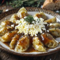 Блюдо славакской кухни: вареники с картошкой и брынзой